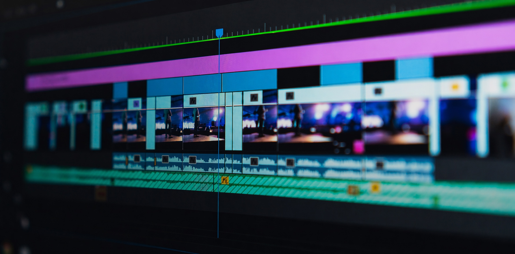 Video editing software interface